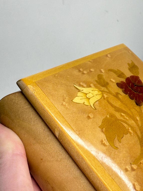 Vintage Reuge Italy Music Box Inlaid Floral Swiss Movement - Etsy