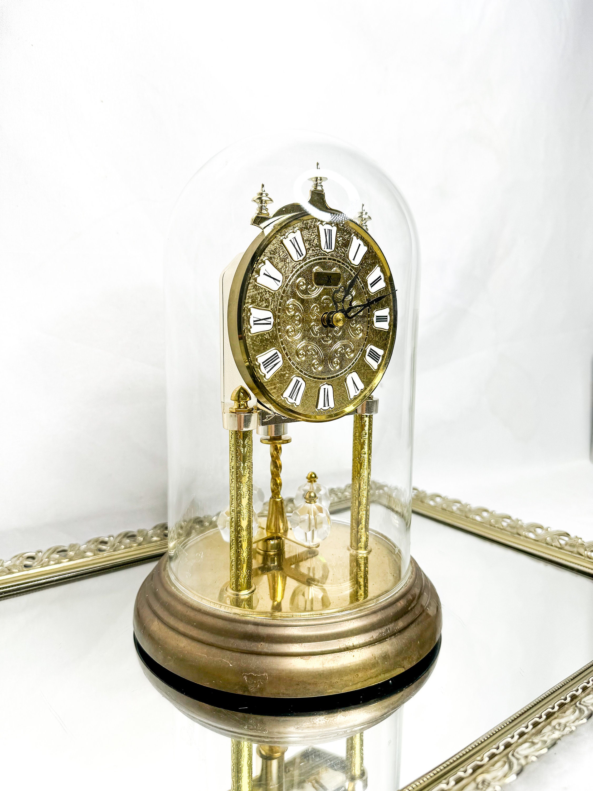 【てぃんくる】てぃんかーべる 20th anniversary clock er HERMLE Anniversary Clock With Crystal Pendulum, West Germany