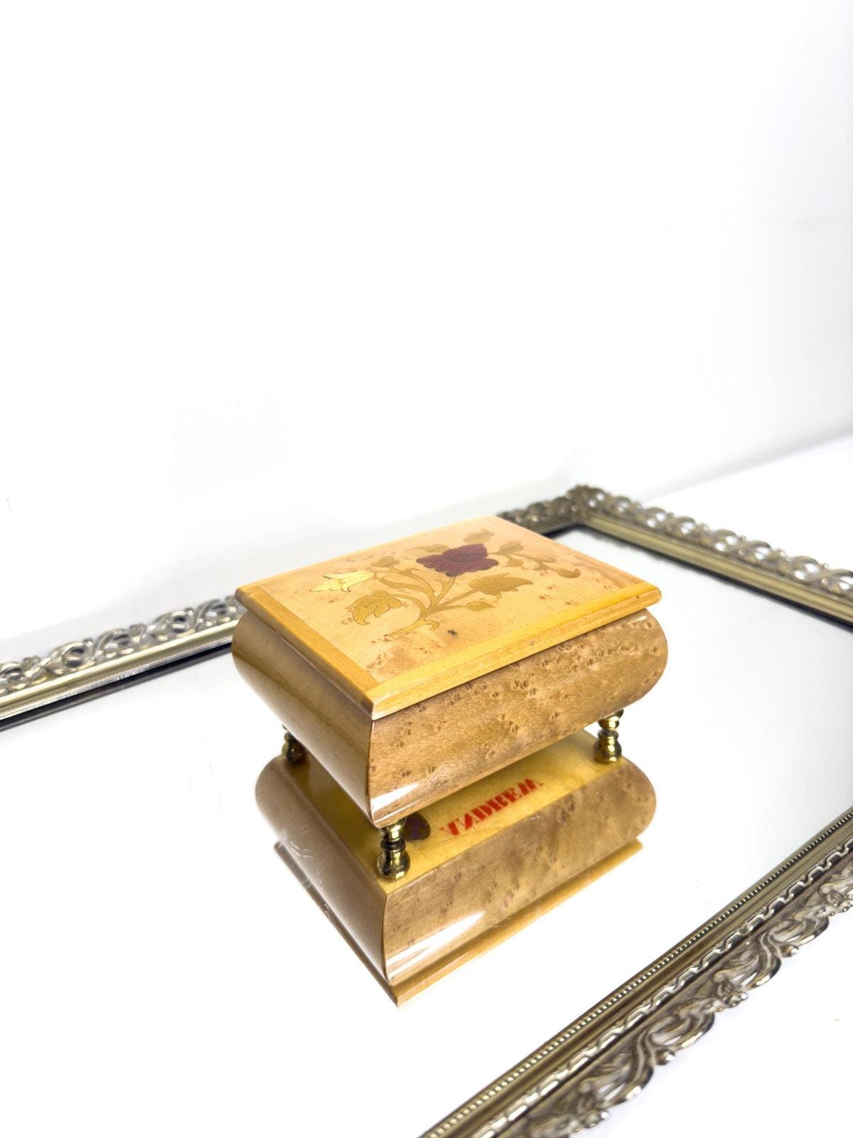 Vintage Reuge Italy Music Box Inlaid Floral Swiss Movement - Etsy
