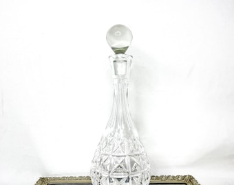 8面フラットカットデキャンタ（間違ったストッパー付き）#21841 - Etsy