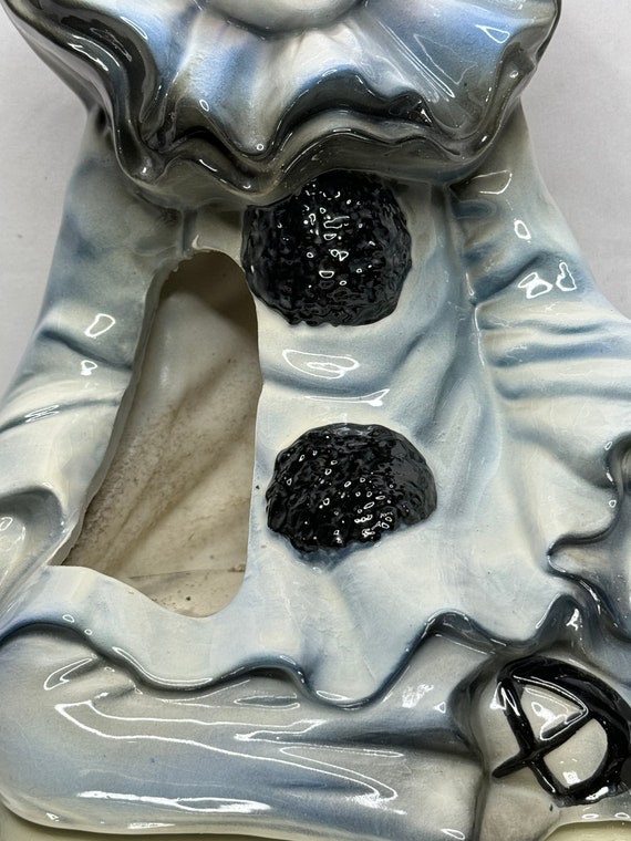 Rare Antique Japan Ceramic Large Pierrot Clown Figurine With