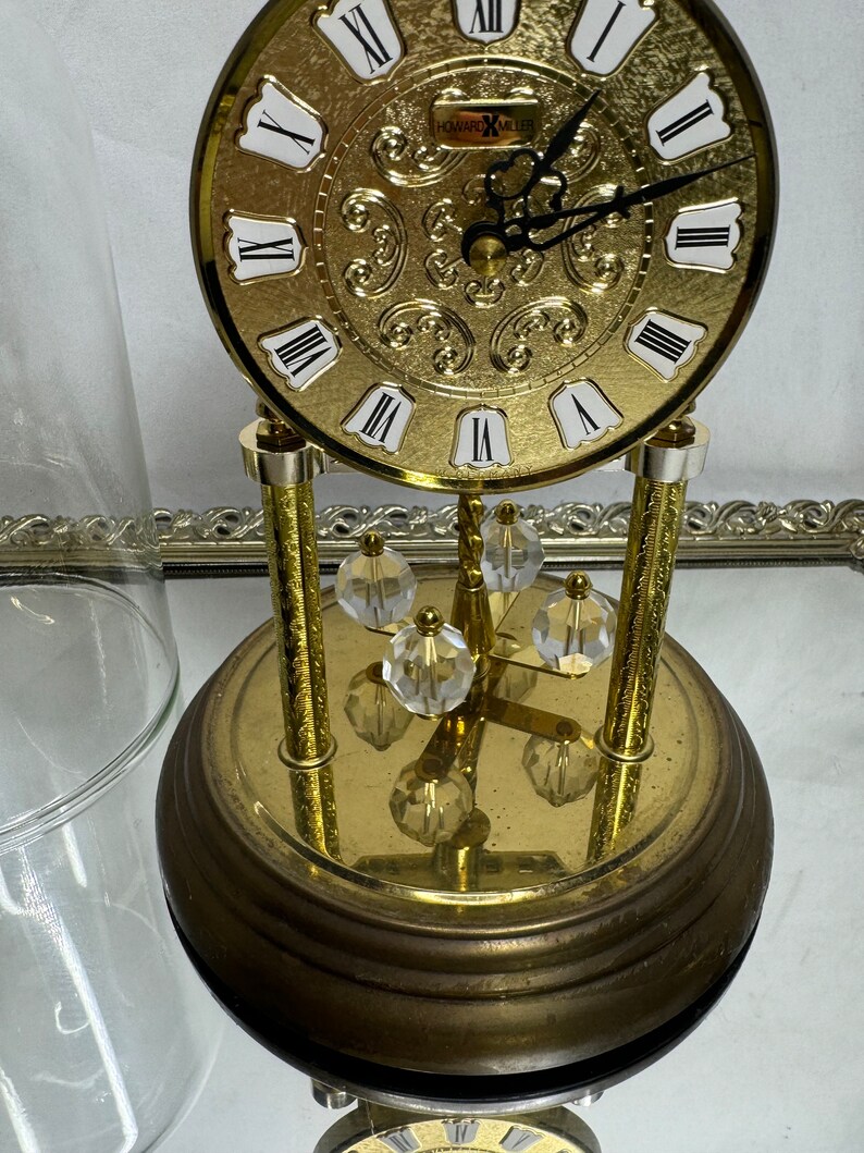 HERMLE Anniversary Clock With Crystal Pendulum, West Germany Hermle