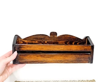MCM small wooden spice rack1950s mid-century wall mount , small midcentury wall rack, Rustic and Primitive