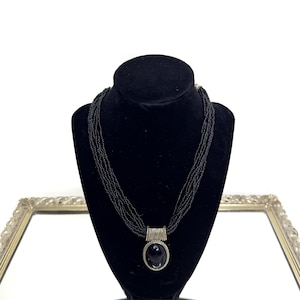 18 inch, Vintage Necklace, Gothic Necklace, Multi-Strand Necklace, Beaded Necklace, Queen Necklace - CO1