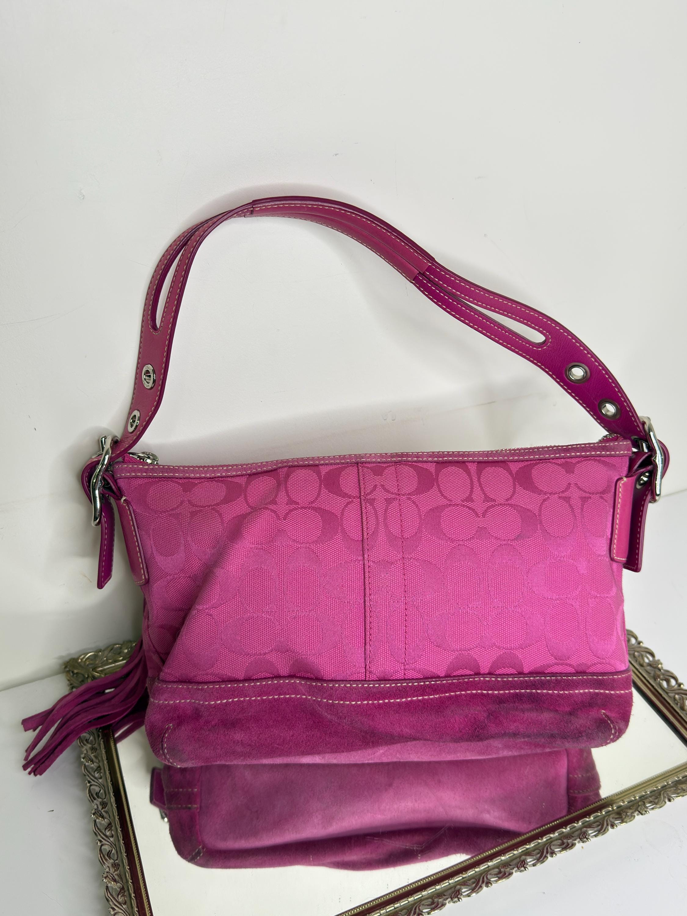 バッグ Coach Pink Signature East West Duffle Coach East West Duffle Soho Shoulder Bag Hand Signature Pink
