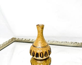 Jarrón pequeño de cerámica de estilo moderno de mediados de siglo – Artesanía de cerámica hecha a mano, Compton, California