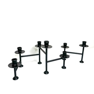 Vintage Articulating Metal 7 Candle Holder, Table Centerpiece Candelabra
