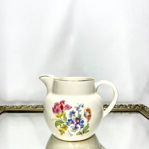 Antique E&R American Artware creamer with Colorful Floral Detail