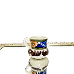 Vintage Handmade Mexican Coffee Tea Mug Cup Talavera Tonala Pottery