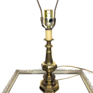 Vintage Berman Solid Brass Footed Table Lamp 19&quot;