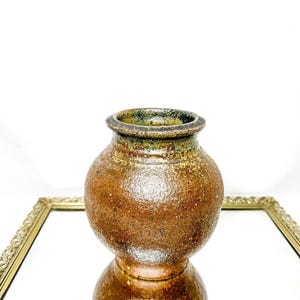 Vaso vintage Tomihiro Mizuno, cerâmica japonesa Shimada Kilns.