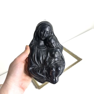 Our lady and Holy Child Wall Sculpture , Madonna Mary and Baby Sculpture, Mary wall hanging , Made in Ireland