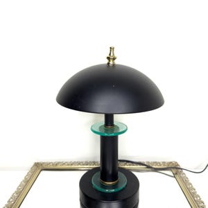 Vintage Lamp, Mushroom, Table lamp, Atomic, UFO, Flying Saucer, vintage, 3-way touch, Halogen, Black