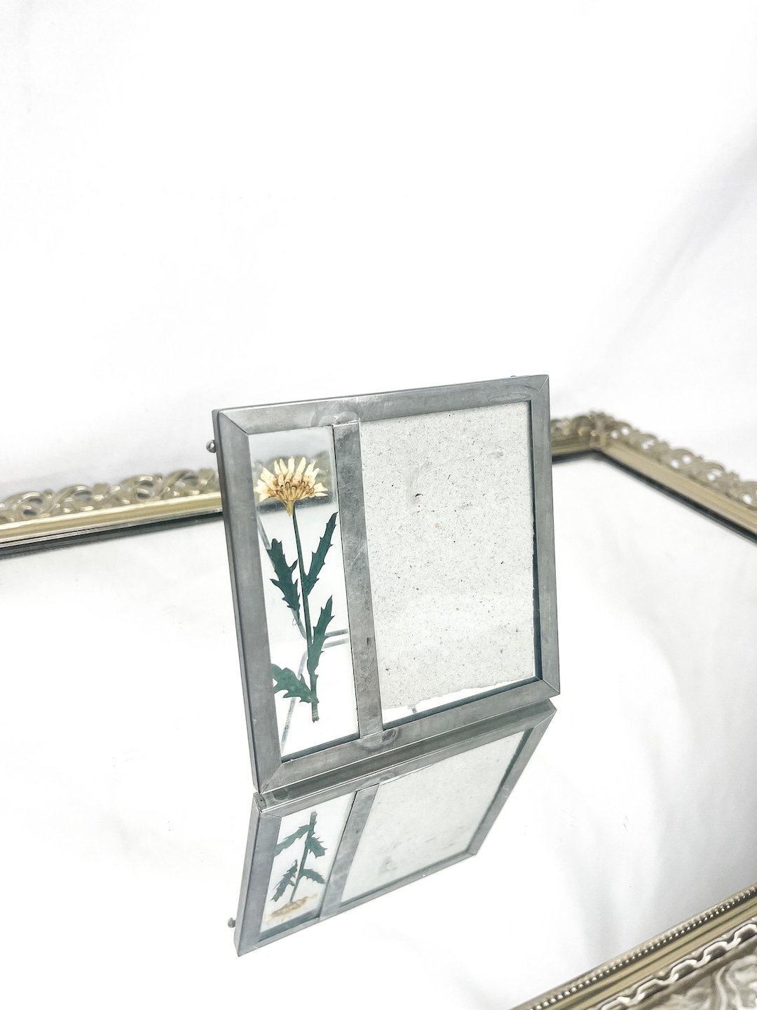 Vintage Small Pressed Flower Picture Frame 2 1 2 X 3 1 2 CARR Dried vintage-small-pressed-flower-picture-frame-2-1-2-x-3-1-2-carr-dried