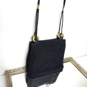 Vintage Bags by Marla Black Beaded Evening Bag and Gold Metal