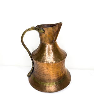 Antique Turkish Hammered Copper Brass Water Container, 19th Century