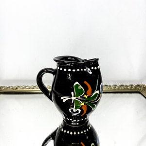 Small Vintage Alter Jug Pitcher Blumenkrug Folk Art Majolica Hungary Italy