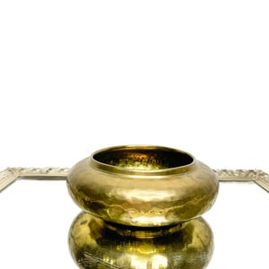 Vintage hammered brass pot or planter