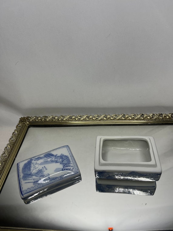 Antique Ink Box Porcelain Ink Paste Box Chinese I… - image 4
