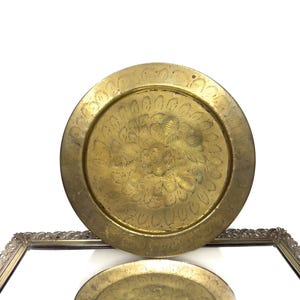Antique Traditional Arabic Turkish Persian Solid Brass Dallah Tray