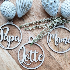 Christmas tree pendant personalized | Christmas tree pendant | Wooden Christmas balls | Gift Tag | Place card