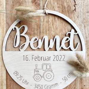 Geburtsschild | Geschenk zur Geburt | personalisiert | Baby Geschenk | Geschenk zur Taufe | Namensschild | Geburtstafel Holz