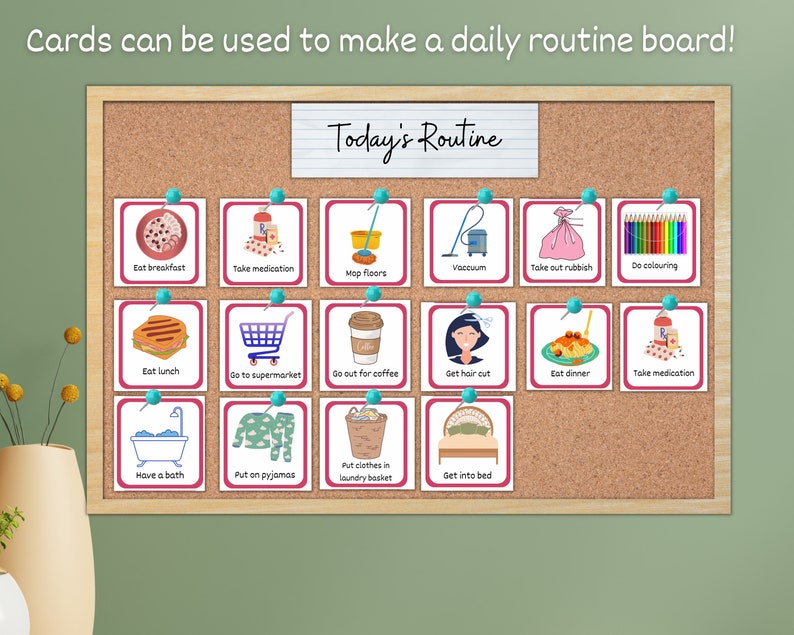Custom Routine Cards for Memory Loss, Cognitive Decline Aid, Dementia ...