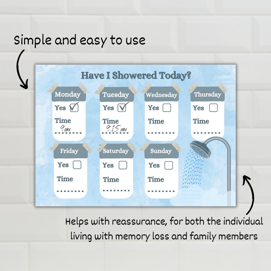 Checklists for Memory Loss, Dementia Checklists, Alzheimer's Aids, Daily Reminders, Printable ...