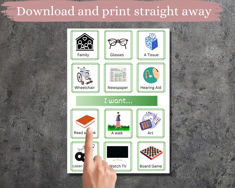 Dementia Sign Communication Chart Dementia Download Etsy UK
