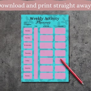 Activity Planner, Printable Planner, Elderly Care Planner, Activity Director, Dementia, Dementia Care, PDF Planner image 5