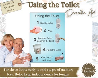 Cómo utilizar el letrero del baño, letrero del baño, letreros de pared para la enfermedad de Alzheimer, cuidado de la demencia, ayudas para la demencia, alzheimer png