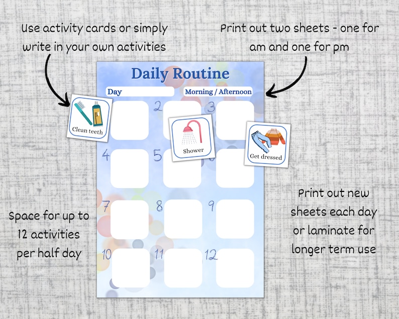 Demetia Routine Daily Routine Planner for Dementia, Printable Dementia Aid, Alzheimer’s ...