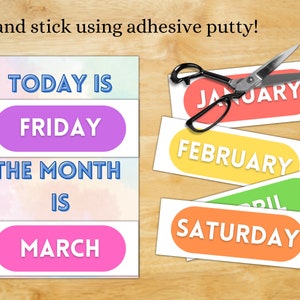 Printable Day and Month Reminder for Memory Loss, Dementia Aid, Alzheimers Help, Dementia Aid ...