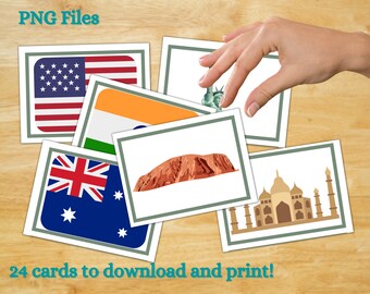Florida Landmarks Memory Matching Game - Educational Travel Card Game For Families