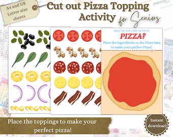 Activity for Seniors, Dementia Activity, Pizza Cut out, Care Facility Activity, Alzheimer’s gifts, Activities Director