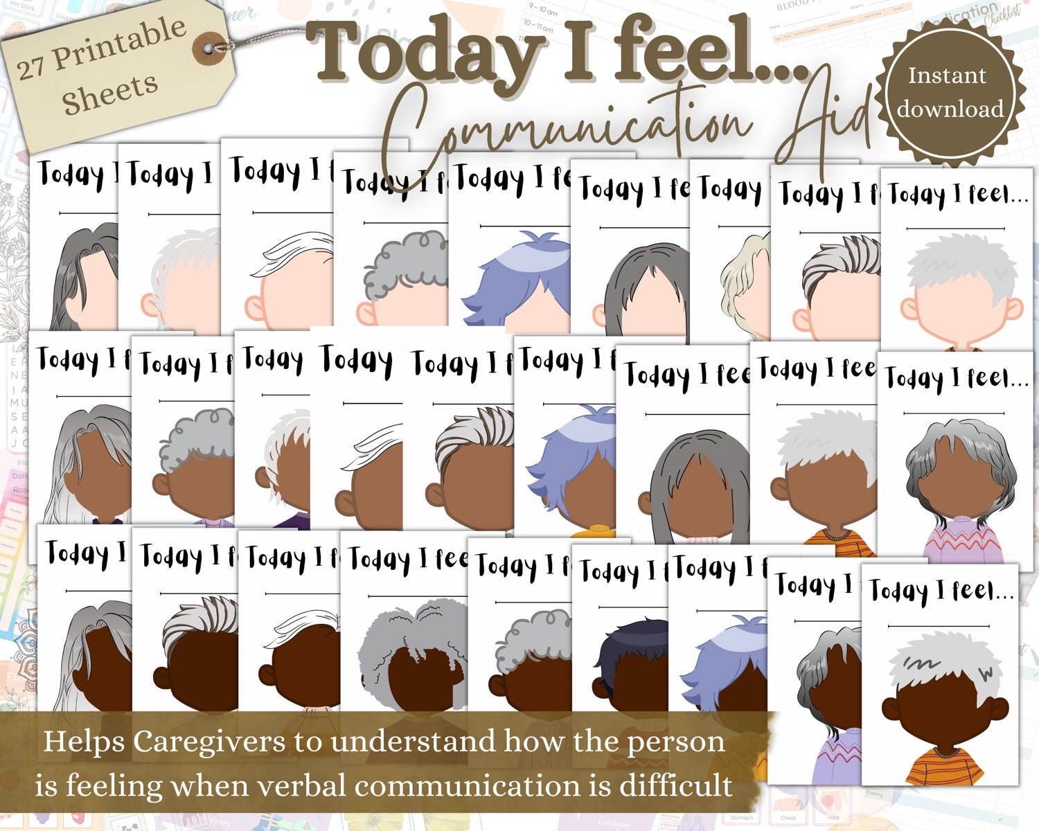 Dementia Communication Chart, Dementia Activity, Dementia Worksheet