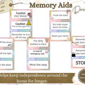 Dementia signs, dementia aids, room signage, memory loss, dementia png, dementia pdf