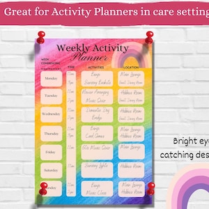 Activity Planner, Printable Planner, Elderly Care Planner, Activity Director, Dementia, Dementia Care, PDF Planner image 3