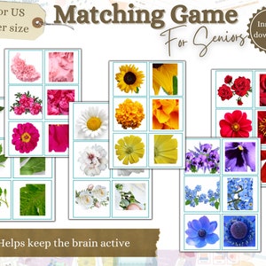 Dementia Activities, Care Home Activity, Dementia, Activities for Seniors, Alzheimer’s gifts, Dementia Aid, Matching Game