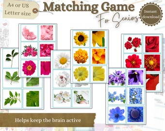 Dementia Activities, Care Home Activity, Dementia, Activities for Seniors, Alzheimer’s gifts, Dementia Aid, Matching Game