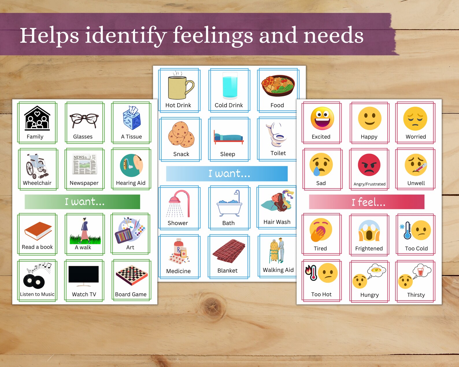 Communication Charts for Dementia and Memory Loss, Dementia Sign, Pain Chart, Printable Dementia ...