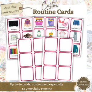 Cartes de routine personnalisées pour la perte de mémoire, aide au déclin cognitif, outil pour la démence, aide à la mémoire, routine quotidienne, stimulation cérébrale, prise en charge de la maladie d'Alzheimer