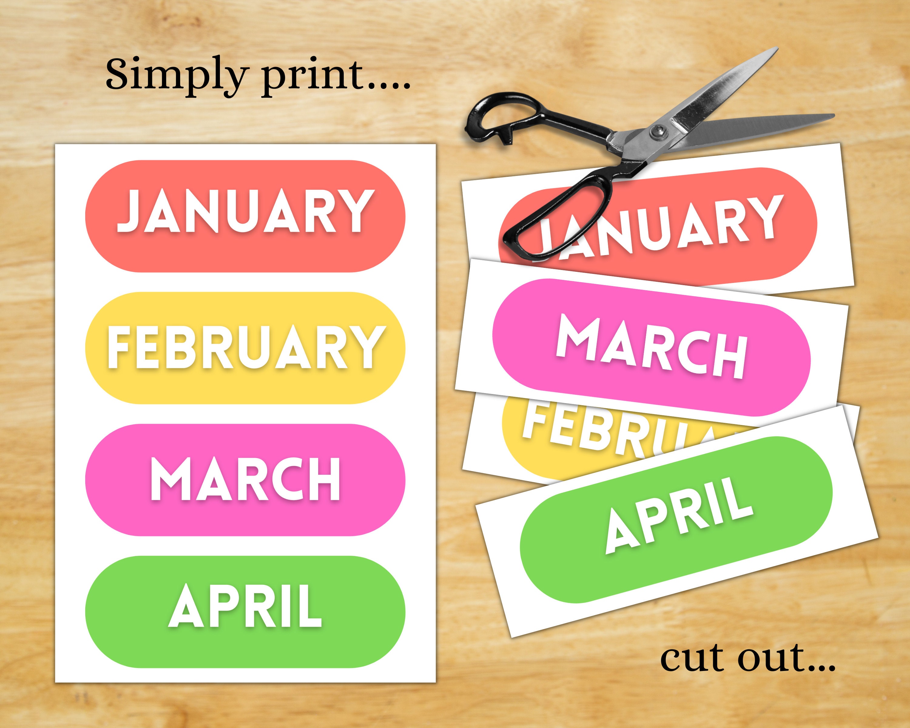 Printable Day and Month Reminder for Memory Loss, Dementia Aid, Alzheimers Help, Dementia Aid ...