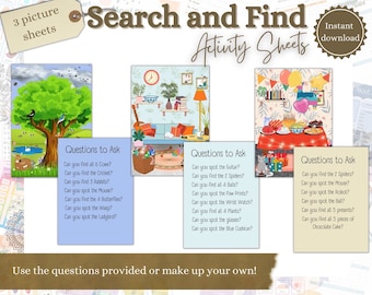 Search and Find Dementia Activity, Care Home Activity, Dementia, Activities for Seniors, Alzheimer’s gifts, I Spy, Activity Director