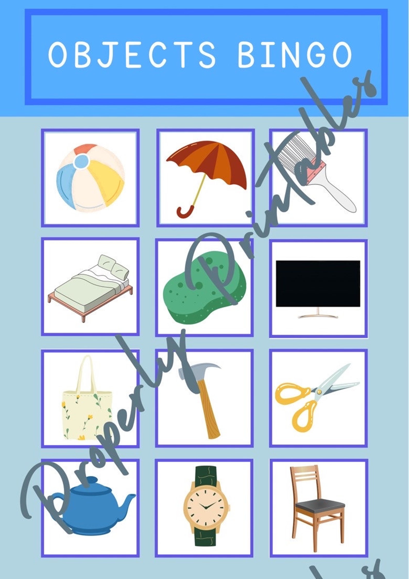 Keeping Busy Dementia Bingo Game - 6 Board Set With Cards & Chips For Alzheimer's Patients