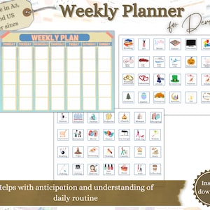 Weekly Planner for Dementia, Printable Dementia Aid, Alzheimer’s Help, Keep Independence at Home, Dementia Care Sign, Caregiver tools