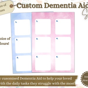 Custom Dementia Sign, Memory Aid, Dementia Care, Alzheimer&#39;s Aid, Memory Loss, Care Giver Aid, Home Support