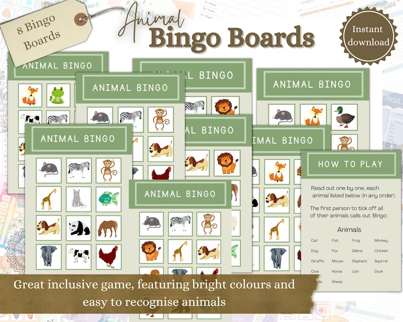 Printable Bingo Board, Dementia Activities, Activity for Seniors, Kids