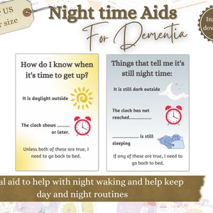 Night Time Dementia Aids, Dementia sign, Wall Signs for Alzheimer’s, Dementia Care, Memory Care Aid, Alzheimers png
