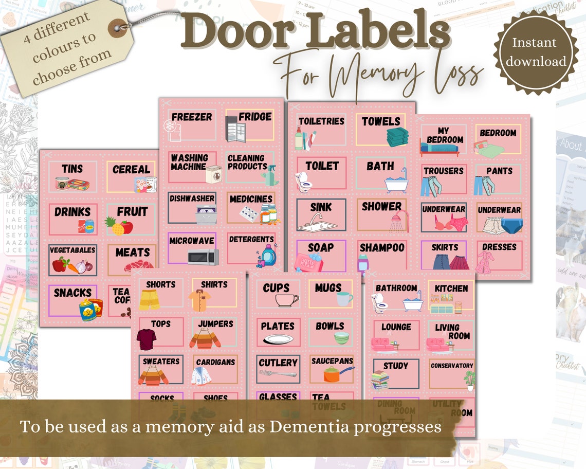 Dementia Signs Dementia Aids Room Signage Memory Loss Etsy UK